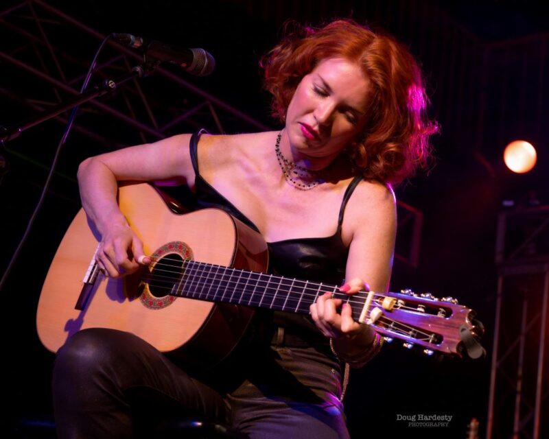 Sue Foley playing guitar